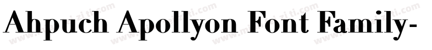 Ahpuch Apollyon Font Family字体转换